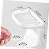 IMIKEYA Bathroom Bottle Hanging Mounted Double Soap Container Space-saving Plastic Storage for Shower Gel Shampoo and More No Drilling Easy Installation White view 2