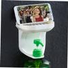 IMIKEYA Bathroom Bottle Hanging Mounted Double Soap Container Space-saving Plastic Storage for Shower Gel Shampoo and More No Drilling Easy Installation White view 4