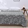 Vessia Zebra Printed Twin Blanket for Couch,Bed,Sofa, Soft Cozy Black and White Zebra Pattern Bed Blanket for Kids Adults Women, Lightweight Comfy Animal Flannel Home Decor for All Season view 4