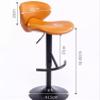 DWILKE Black Barstools Counter Height Bar Stools Set of 2 Bar Chairs 24'' -32.2''Height Adjustable Swivel Stool Leather Kitchen Counter Stools Dining Chairs for Kitchen Pub Home Cafe view 4