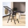 Clothes Rack, Clothes Drying Rack Folding3-Tier Collapsible Laundry Rack Stand Garment DryingSpace-saving 4-wheel Clothes Drying Rack For Bed Linen, Clothing, Socks, Scarves ( Color : Preto , Size : view 1