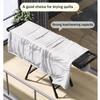 Clothes Rack, Clothes Drying Rack Folding3-Tier Collapsible Laundry Rack Stand Garment DryingSpace-saving 4-wheel Clothes Drying Rack For Bed Linen, Clothing, Socks, Scarves ( Color : Preto , Size : view 4