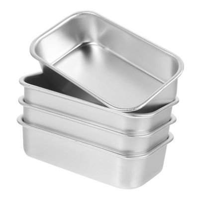 BESTOYARD 8 Pcs Cake Tin Bread Tin Aluminum Bread Pans Baking Bread Toast Baking Supplies Baking Pan Baking Bread Mold Toast for Baking Rectangular Tray Toaster Paper Cups Loaf French Oven