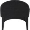 Meridian Furniture 381Black-SC Waldorf Collection Art Deco Dining Side Chair with Rich Black Boucle Fabric, Solid Ash Wood, Black Finish, 18.5" W x 23" D x 35.5" H, Black view 4