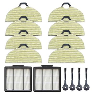 14 Pcs Replacement Parts Kit Side Brushes Filters Cleaning Mop Pads fit for Shark RV2001WD AV2001WD Robot Vacuum Accessories