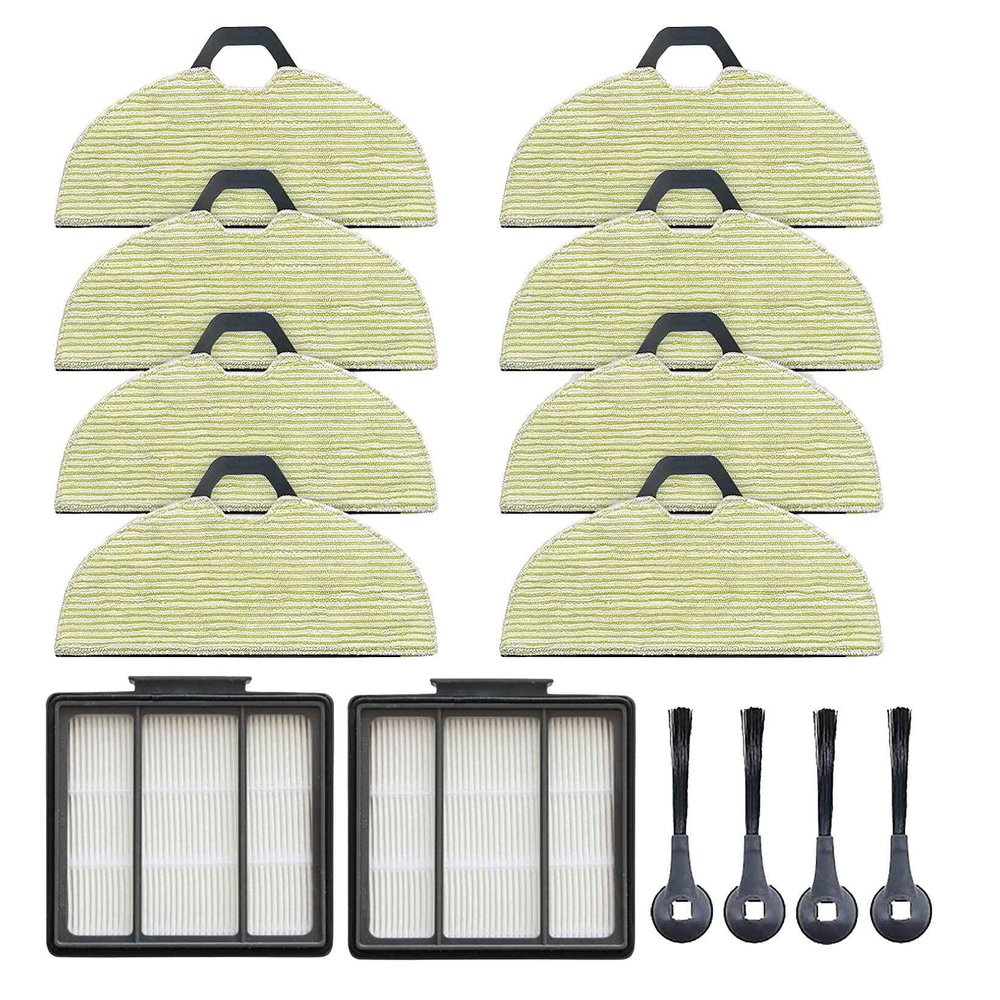 14 Pcs Replacement Parts Kit Side Brushes Filters Cleaning Mop Pads fit for Shark RV2001WD AV2001WD Robot Vacuum Accessories