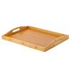 3 Section Round Plates/Soup Bowl/Spoon Tableware Set, Portion Control Plate Healthy Eating, Microwave oven can not be used! (Color : 40cm Bamboo Tray) view 1