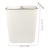 Zerodeko Waste Basket Dual Compartment Large Trash Can Lid White Ideal for Kitchen Bathroom view 2