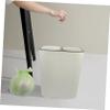 Zerodeko Waste Basket Dual Compartment Large Trash Can Lid White Ideal for Kitchen Bathroom view 3