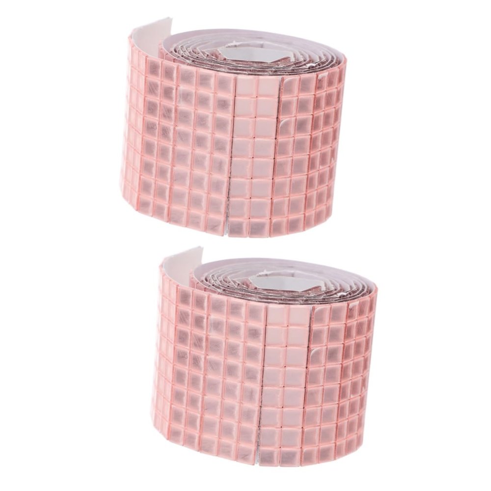 NUOBESTY 2rolls Acrylic Mirror Wall Stickers Self-Adhesive Decorative Tiles for Home Square Easy to Install for Bedroom Kitchen and Bathroom