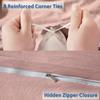 Nestl Blush Pink California King Duvet Cover Sets - Soft Prewashed Cal King Duvet Cover, 3 Piece, with Zipper Closure, 1 Duvet Cover 104x98 inches and 2 Pillow Shams view 4