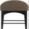 Meridian Furniture 395Olive-C Waldorf Collection Art Deco Stool with Rich Olive Green Boucle Fabric, Solid Ash Wood, Black Finish, Counter Height Stool, 18" W x 20" D x 37" H, Olive view 4