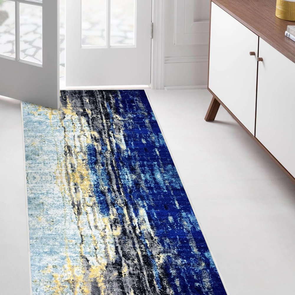Custom Size Hallway Runner Rugs 3 ft x 74 ft, Washable Floor Carpet Runner with Non-Slip Rubber Backing, Hallway Entryway Kitchen Bedroom Bathroom Living Room Laundry Room Area Rug