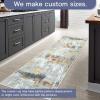 Custom Size Hallway Runner Rugs 3 ft x 74 ft, Washable Floor Carpet Runner with Non-Slip Rubber Backing, Hallway Entryway Kitchen Bedroom Bathroom Living Room Laundry Room Area Rug view 2