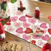 Artoid Mode Pink True Love Heart Candy Valentine Placemats Set of 4, 12x18 Inch Seasonal Table Mats for Party Kitchen Dining Decoration view 2