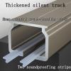 Aluminium Ceiling Mounted Curtain Tracks System, Room Divider-Ceiling Curtain Track Rail for Living Room Bedroom, Straight Curtain Track 50-600cm, can Be Used for Windows, Bedrooms (Color : Black, S view 2