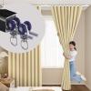 Aluminum Ceiling Curtain Track 1.6-19.7ft, Heavy Aluminum Curtain Track, Ceiling Or Wall Mount Curtain Tracks System, Room Divider, Used for Bathroom, Bedroom, and Room Partitions (Color : White, Si view 4