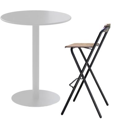 26Inch Heavy Duty Wooden Folding Counter Stool, Modern Bar Stool with Backrest, Metal Frame, Capacity 150KG/330Lb, High Chair for Home, Outdoor, Kitchen(1Pc)