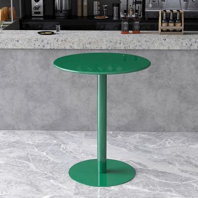 Green Modern Round TablesCounter Height Coffee Table Bar Table Metal Cocktail Table Bistro Table Pub TablesSmall Side Table Accent Table for Outdoor or Indoor (Size : 40x40x72cm)