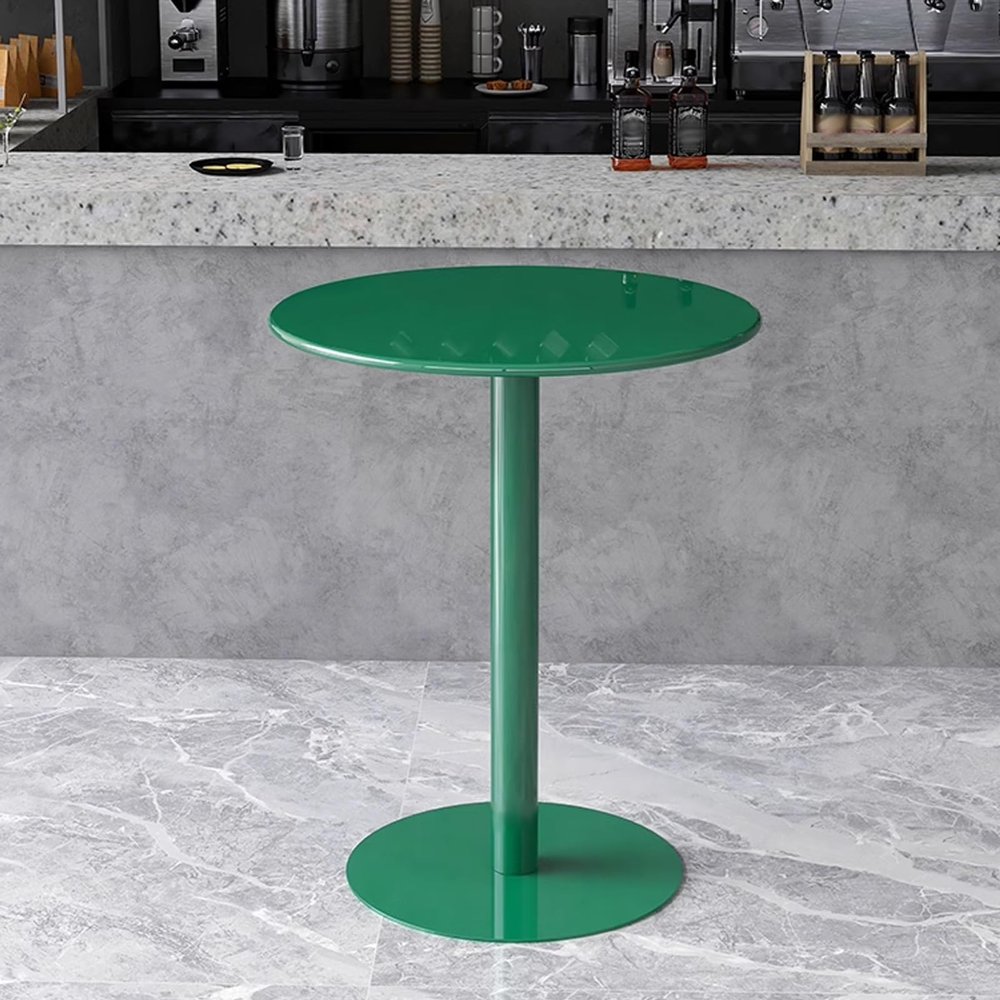 Green Modern Round TablesCounter Height Coffee Table Bar Table Metal Cocktail Table Bistro Table Pub TablesSmall Side Table Accent Table for Outdoor or Indoor (Size : 40x40x72cm)