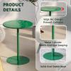 Green Modern Round TablesCounter Height Coffee Table Bar Table Metal Cocktail Table Bistro Table Pub TablesSmall Side Table Accent Table for Outdoor or Indoor (Size : 40x40x72cm) view 3