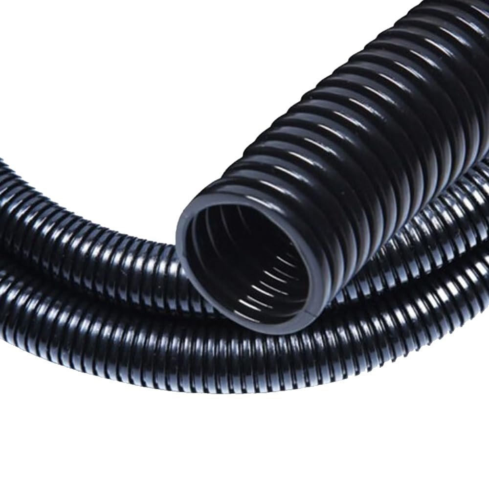 30 FT 1/4 Wire Loom Split Tubing,Dog Cat Cord Protector,Split Wire Loom Tubing Wire Conduit  Black (30FT 1/4")