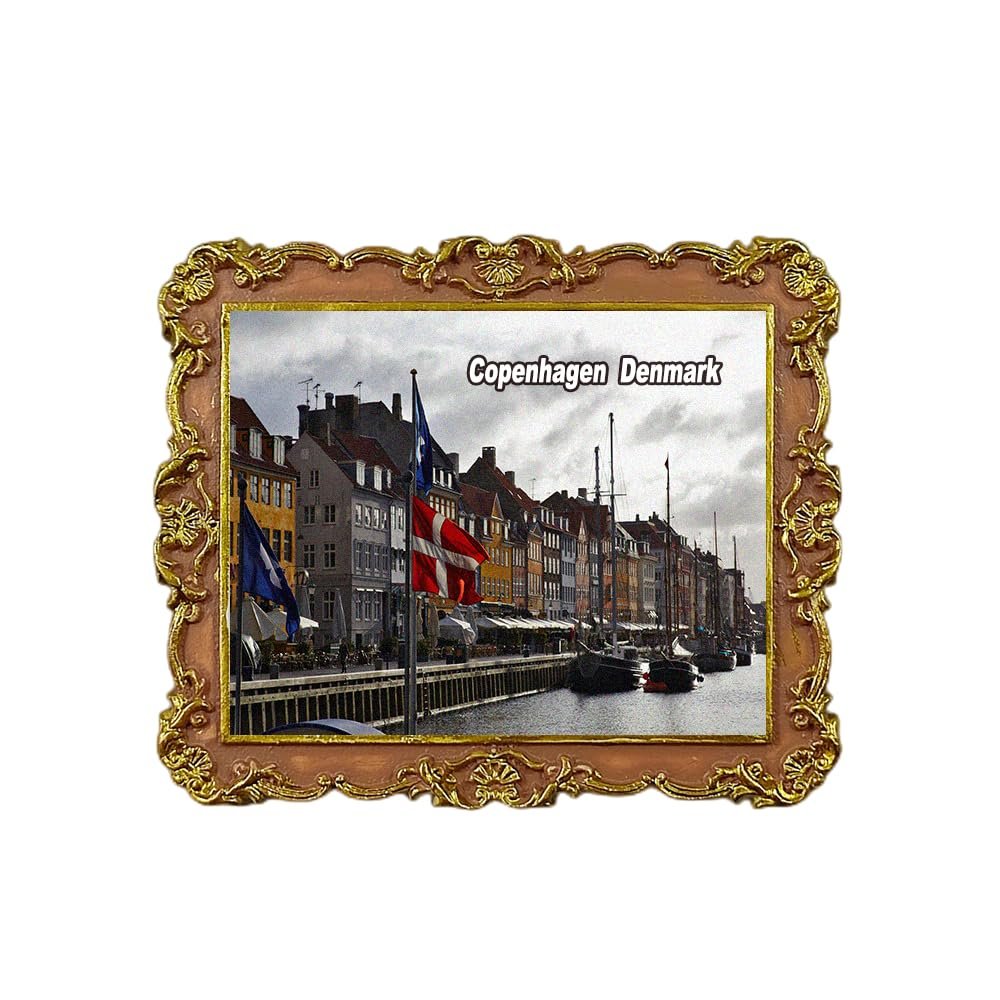 Copenhagen Denmark Refrigerator Magnet 3D Travel Souvenir Fridge Decoration Magnetic Sticker Craft Collection