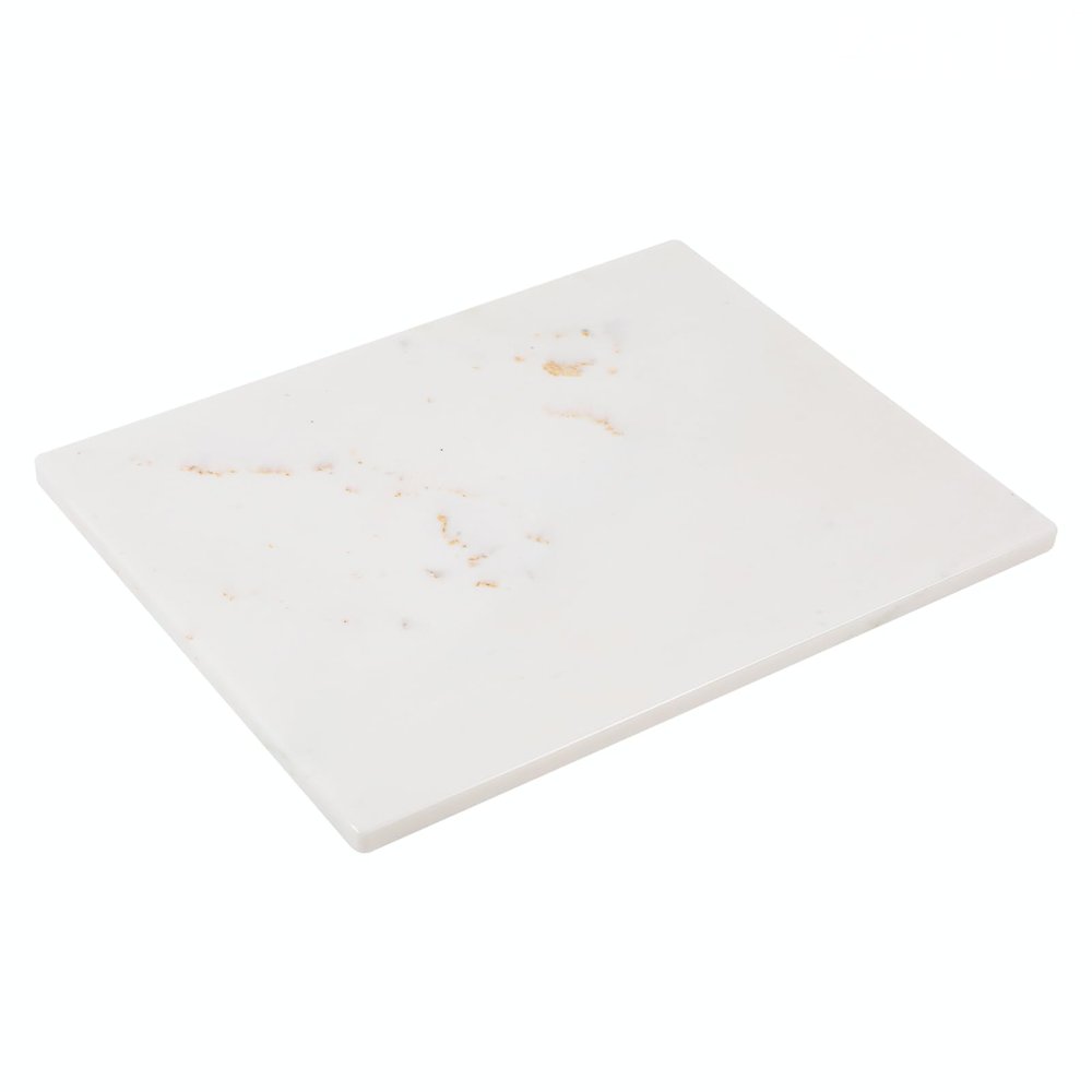Adolif Marble Cutting Board, Large Marble Slab Pastry Board With Non-Slip Feet For Baking, Cheese, Charcuterie, Chocolate, 16x20 Inch