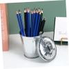 Cabilock Small Wastebasket Mini Tin Garbage Can Desk Waste Container Flower Pot Bin view 4