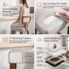 26 Rattan Barstools with Back Counter Height Bar Stool Set of 2, Grey PU Leather Modern Kitchen Counter Stool Upholstered Farmhouse Wicker Bar Stool, Boho Bar Stool Chairs with Natural Wood Frame view 4