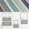 Yimobra Long Bathroom Rug Non Slip Washable, Soft Absorbent Microfiber Bath Mat, Dual-Tone Decor Rug with Rubber Backing for Bathroom Floor Tub and Shower,44x24,Home Essentials,Light Blue and White view 2