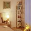 HOOBRO Corner Shelf Stand and 5 Tier Bookshelf Bundle, Industrial 6-Tier Wall Corner Bookshelf with Metal Frame, Modern Arched Bookcase, Tall Storage Plant Stand, Corner Bookcase DW36CJ01-DM176SJ01 view 2