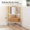 HOOBRO Corner Shelf Stand and 5 Tier Bookshelf Bundle, Industrial 6-Tier Wall Corner Bookshelf with Metal Frame, Modern Arched Bookcase, Tall Storage Plant Stand, Corner Bookcase DW36CJ01-DM176SJ01 view 3