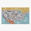 ERAYNA The USA Map Kids Area Rugs, Classroom Educational USA Map Easy Clean Rug, Soft Non-Skid Carpet Throw Rug for Kids Teen Girls Boys Bedroom, Living Room Bathroom Classroom Office 4ftx6ft view 2