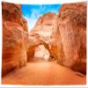 CORFOTO 59x39 Inch Utah Arches National Park Tapestry Wall Hanging Famous Sand Dune Arch Scenery Background for Kids Adults Bedroom Apartment Dining Room Decor Living Room Wall Hanging view 1