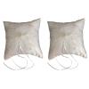 STOBAZA Wedding Ring Bearer Pillow 7.87 Inch Lace Ribbon Decoration Soft Cushion for Ceremony and Engagement view 1