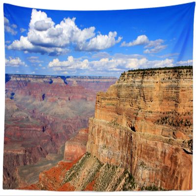 CORFOTO 140x98 Inch Grand Canyon Tapestry Beautiful Natural Scenery View of Grand Canyon in the State of Arizona, US Wall Hangings for Bedroom Aesthetic Living Room Dorm Wall Hanging Decor