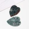 KatLin 1PC Natural Crystal Leaves Carving Moss Agate Family Decoration Sculpture Energy Health Green Gem Gift DIY Pendant Gemstone Ornaments view 3
