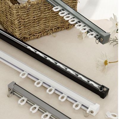 Quiet Curtain Tracks Ceiling Mounted Or Wall Mounted Heavy-Duty Aluminum Curtains Rails Room Divider Curtain Track For Living Room Bedroom Room Shower Divider ( Color : Blue-Ceiling mounting , Size :