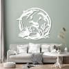 Dolphin Wall Decor Metal, Dolphin Wall Art, Metal Seaweed Wall Decor, Coastal Wall Decor, Ocean Metal Wall Art, Nautical Wall Decor, Metal Wall Art for Living Room Bathroom (19"x17" | 47x43 cm, Black) view 4