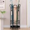 BREZO Metal Umbrella Stand, Free Standing Umbrella Holder for Entryway, Canes Walking Sticks Holder for Home, Office, Round (Color : B) view 1