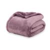 Berkshire Blanket Classic Extra-Fluffy Plush Blanket Queen Size, Soft Fuzzy Fluffy Long Hair Blanket for Couch Sofa Bed, Plum Smoke, 90x90 Inches view 1