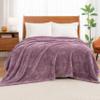 Berkshire Blanket Classic Extra-Fluffy Plush Blanket Queen Size, Soft Fuzzy Fluffy Long Hair Blanket for Couch Sofa Bed, Plum Smoke, 90x90 Inches view 3