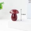 KatLin 1pc Hand Carved Natural Strawberry Quartz Crystal Mushrooms Carving Cute Crafts Healing Gemstone Home Decoration Ornaments view 2