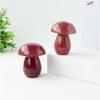 KatLin 1pc Hand Carved Natural Strawberry Quartz Crystal Mushrooms Carving Cute Crafts Healing Gemstone Home Decoration Ornaments view 3