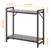 Livofloral Narrow Console Table, Small Entryway Table, Sofa Table with 2 Support Bar, Industrial Couch Table, Thin Side Table, Display Table for Living Room, Hallway, Bedroom, Foyer, Grey view 3