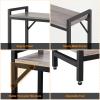 Livofloral Narrow Console Table, Small Entryway Table, Sofa Table with 2 Support Bar, Industrial Couch Table, Thin Side Table, Display Table for Living Room, Hallway, Bedroom, Foyer, Grey view 4