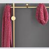 Exquisite Clothes Rail Rack Coat Rack Stand with Shoe Bench Freestanding Hall Tree with 8 Hanger Hooks Clothes Rail with Shoe Storage Shelf for Hallway Entryway and Bedroom/Pink/100cm view 3
