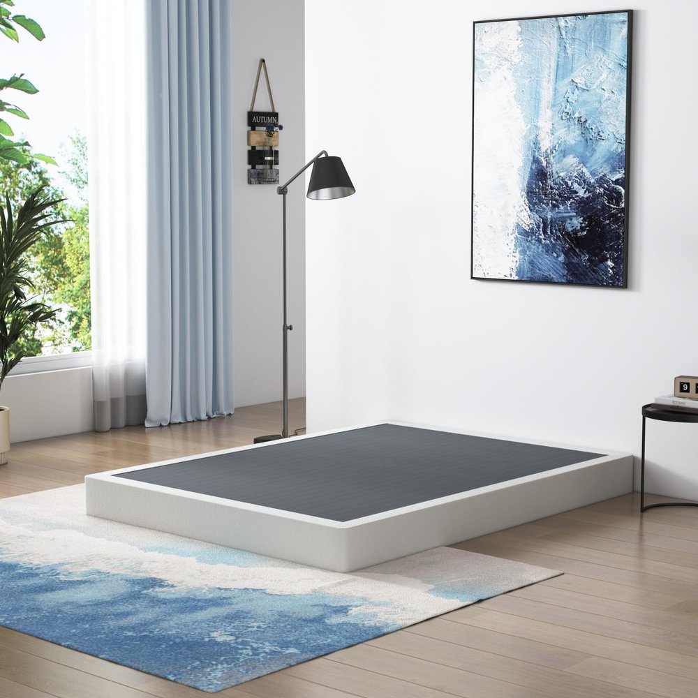 Vehowy Box Spring Queen Size Bed 7 Inch, Easy to Assemble, Heavy Duty Mattress Foundation, Sturdy Metal Bed Base