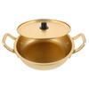 BESTOYARD 7.87 Inch Korean Ramen Pot Aluminum Noodle Cooker with Lid Heat-Resistant Mini Pan for Instant Soup Ramyun Cooking view 1